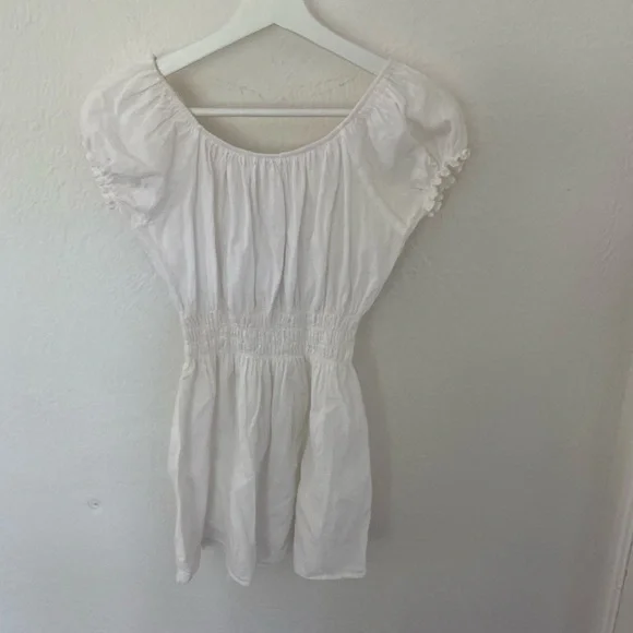 Vintage white cotton babydoll pheasant top - Picture 4 of 5